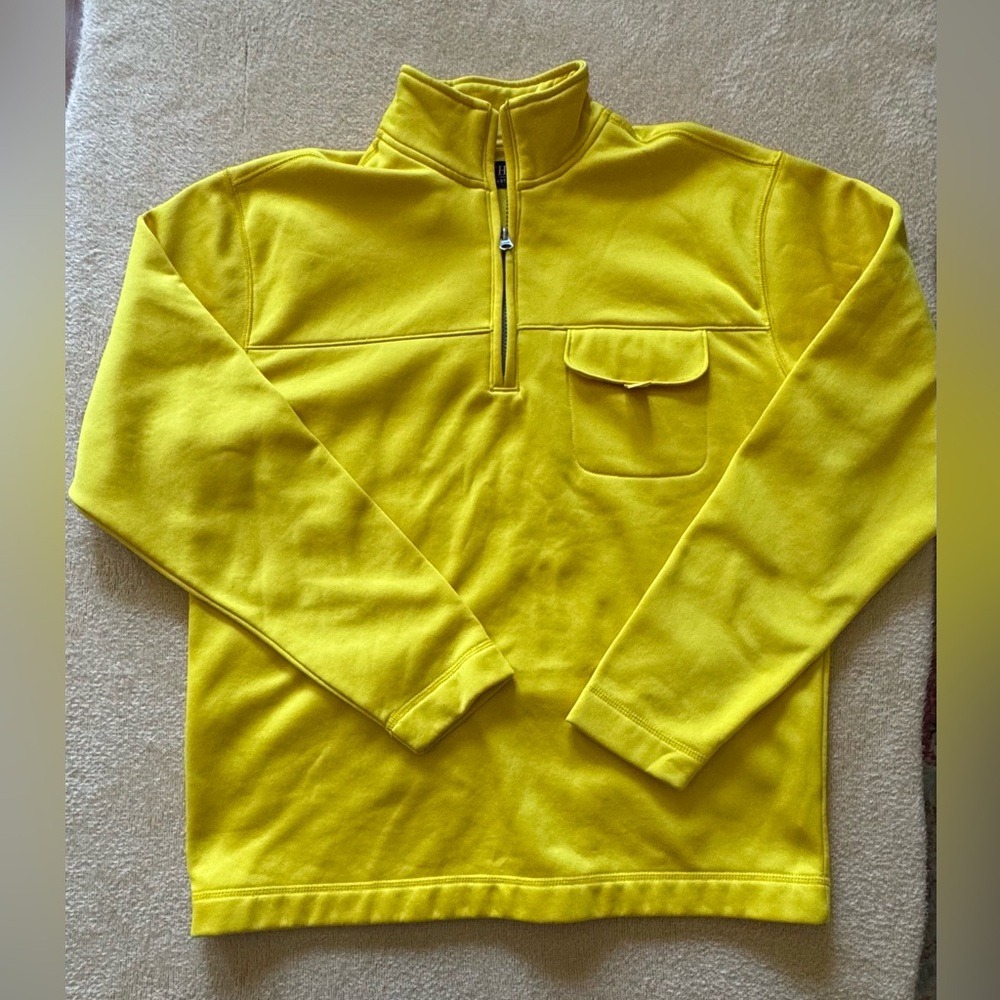 Chaps Bright Yellow 1/4 zip Sweatshirt